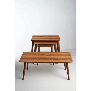 Istanbul Orta Sehpa ve 3'lü Zigon Sehpa Seti %100 Mdf Urartu