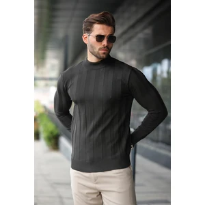 Antrasit Yarım Balıkçı Erkek Triko Kazak E7423