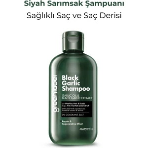 Green Label Siyah Sarımsak Özlü Parabensiz Tuzsuz Dökülme Ve Kepek Karşıtı Şampuan 400ml