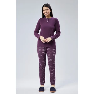 Mooncover Kadın Kışlık Pijama Takımı Mor