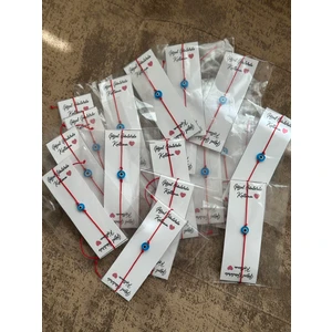 Nazar Boncuklu Şans Bilekliği 10 Adet Ayarlanabilir Kordon Hediyelik Dağıtmalık Nişan Kına Nikah