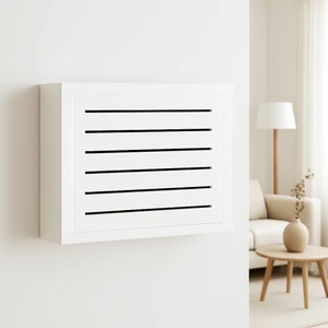 Modern Beyaz Modem Saklama Kutusu-Wifi-Modem-Sigorta Kutusu Saklama-Modem Saklama Rafı