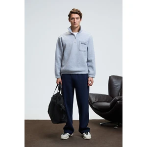 BENSON Erkek Kordonlu Lastikli Bel Relaxed Fit Lacivert Eşofman Altı