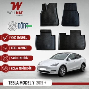 Tesla Model Y Juniper Paspas 2019 Sonrası Uyumlu 3D Havuzlu Paspas Seti