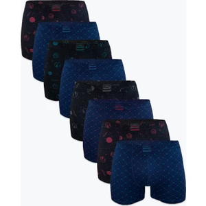 Erkek Desenli 8 Li Paket Modal Boxer 8 Adet 8M251