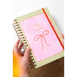Matt Notebook 2026 Yılı Günlük Spiralli Ajanda 16X24 cm - 12 Aylık Fiyonk
