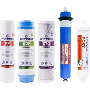 OverWater Açık Kasa Su Arıtma Cihazı 5 Li Filtresi Seti 5 Aşamalı Özel Sarım Membran Filtre