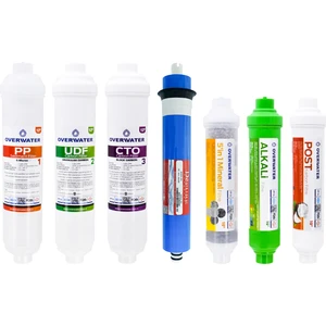 OverWater Kapalı Kasa Su Arıtma Cihazı 7 Li Inline Filtresi Seti 11 Aşamalı Özel Sarım Membran Filtre