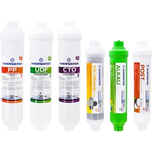 OverWater Kapalı Kasa Su Arıtma Cihazı 6 lı Inline Filtresi Seti Aşamalı ( Membransız Set ) FIN60MA