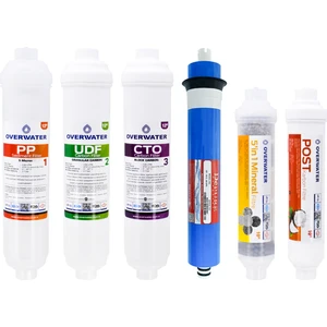 OverWater Kapalı Kasa Su Arıtma Cihazı 6 Lı Inline Filtresi Seti 10 Aşamalı Özel Sarım Membran Filtre