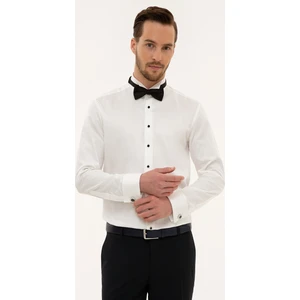 Pierre Cardin Erkek Ekru Slim Fit Smokin Gömlek 50223080-VR019