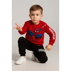 Dudo Giyim Alt Üst Takım Kışlık Pamuklu Spiderman Baskılı