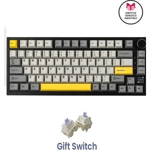 AK820 Pro Mekanik Oyun Klavyesi 3 Modlu Tft Renkli Ekran, Gasket Yapı Hot Swap Rgb