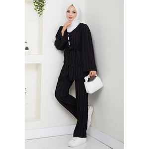 Ilgen Fırfırlı Ikili Takım 1610 - Siyah