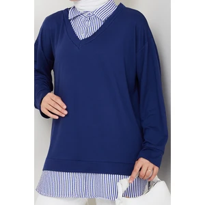 Gömlek Yaka Oysho Tunik 1612 - Lacivert