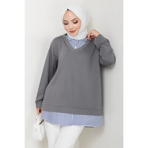 Gömlek Yaka Oysho Tunik 1612 - Antrasit