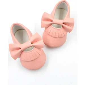 Le Mabelle Pudra  Fiyonk Püsküllü Bebek Ayakkabı