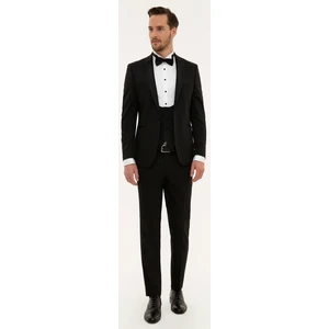 Pierre Cardin Erkek Siyah Yelekli Damatlık Smokin 50224036-VR046