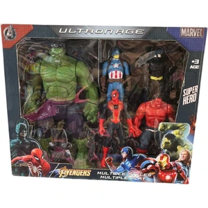 Kids Oyuncak Büyük Hulk ve Küçük Avengers Karakterleri 8818-4 Hk-Mavi Kaptan Amerika