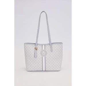 Gri Gold Akseusar Detaylı Omuz Çantası