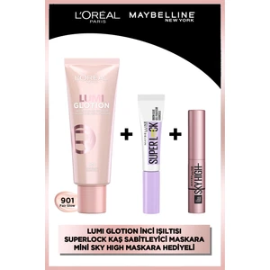 Glotion All-In-One Doğal Işıltı 901 - Fair Glow 40 ml + Superlock + Sky High Mini