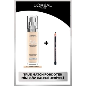 True Match 1n Fondöten & Khol Black Cosnat Göz Kalemi