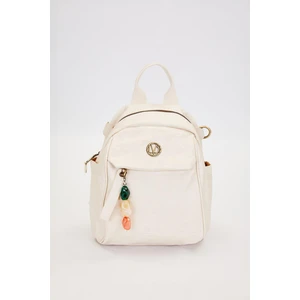 Beyaz Taş Charm Detaylı Omuz Çantası