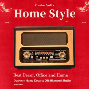 Dx-88 Vintage Radyo - Kumandalı Ve Güneş Enerjili Nostaljik Radyo - Kahverengi Bluetooth Hoparlör & Hediyelik Ev Dekor 