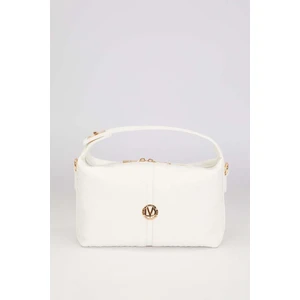 Beyaz Örgü Dokulu El Çantası