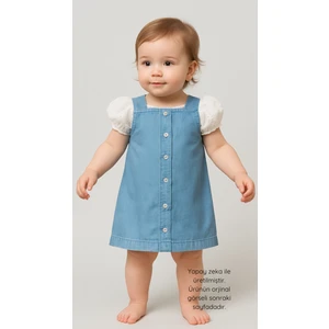 Kız Çocuk 1-4 Yaş Kot Elbise