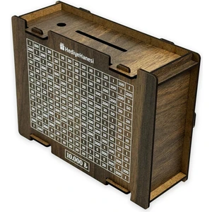 Parabox - 10.000TL Kumbara - Ahşap Para Biriktirme Hedef Kutusu - Hediyelik Ürünler