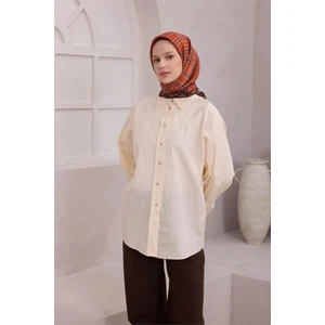 Ekose Desen Ipek Twill Eşarp 4118D01 Kiremit