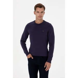 U.S. Polo Assn. Erkek Slim Fit Bisiklet Yaka Mürdüm Basic Kazak 50313713-VR074