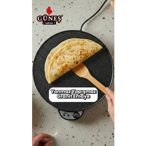 TRENDHANE Güneş Katmer Katmer Sacı 50 cm | Yapışmaz Emaye Kaplama I 2000 VoltI Gözleme Tavası - Emaye Gövde, Ayarlanabilir Sıcaklık, Enerji Tasarrufu