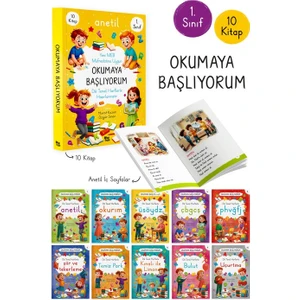Bilgipark 1. Sınıf Okumaya Başlıyorum Anetil 10 Kitap