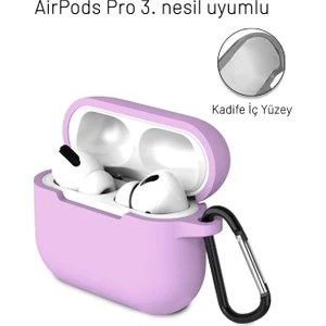 Airpods Pro 3. Nesil Uyumlu Içi Kadife Darbelere Dayanıklı Askı Aparatlı Lansman Silikon Kılıf