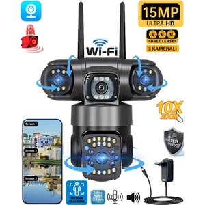 6030 PRO Wifi ( 3 ) Kameralı 9mp Üç Kameralı 10X Zoom Renkli Gece Görüşlü