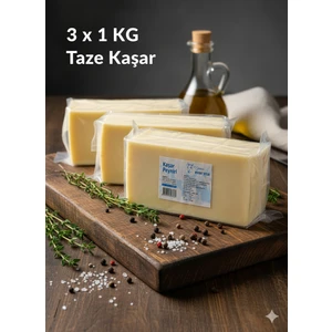 Niyazibey Çiftliği Taze Kaşar Peynir 1 kg x 3 Adet