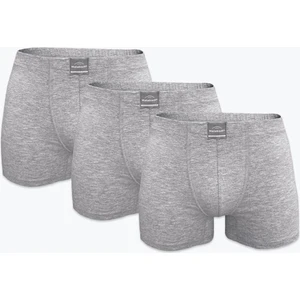 Erkek 3'lü Gri Premium Collection Modal Boxer 3M251