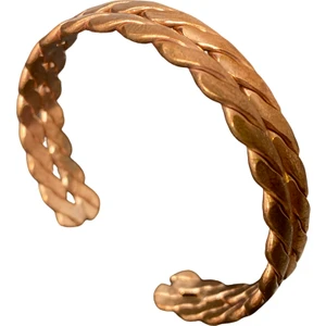 El Yapımı Örgülü Model Saf Bakır Bileklik