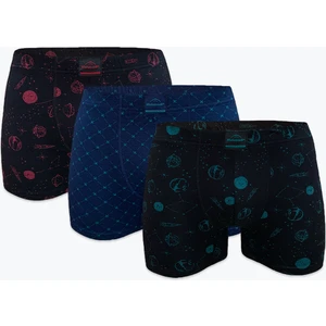 Erkek 3'lü Desenli Premium Collection Modal Boxer 3M251