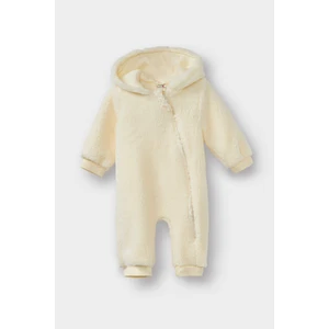 Kız Bebek Yenidoğan Kapüşonlu Fermuarlı Pelüş Tulum D6019A525WN