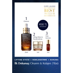 Estee Lauder Onarım & Kolajen 3'lüsü - Advanced Night Repair Serum 20ml+ Supreme Krem 5ml+ Göz Kremi 5ml