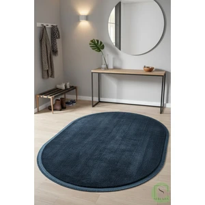 Post/peluş Yıkanabilir Kaymaz Taban Yumşacık Mavi Saçaklı Modern ve Şık Salon Oturma Odası Mutfak Çocuk Odası Koridor Antre Halısı