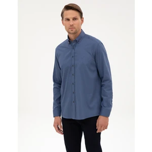 Pierre Cardin Erkek Indigo Regular Fit Uzun Kollu Gömlek 50316736-VR028