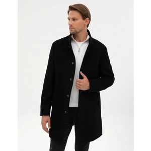 Pierre Cardin Erkek Siyah Slim Fit Palto 50317440-VR046