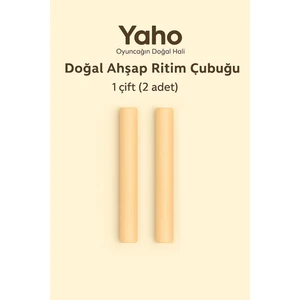 Yaho Oyuncağın Doğal Hali Ahşap Kalın Ritim Çubuk 1 Çift (2 Adet)