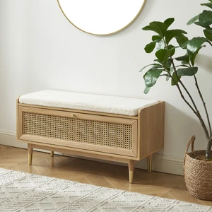 Noya Rattan Detaylı Bench Ayakkabılık