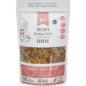 OG natural Organik Karışık Sebzeli Bakliyat Unlu Boncuk Makarna 200 Gr +8 Ay