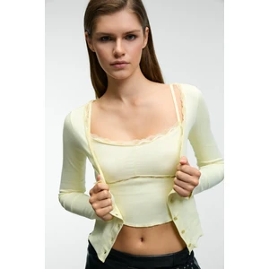 Vaneltına Kadın Içi Polarlı 3 Iplik Organik Pamuk Oversize Basic Bisiklet Yaka Vanilya Sweatshirt